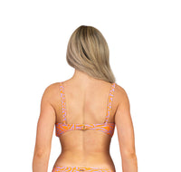 Funky Tiger Tie Front Bandeau Top
