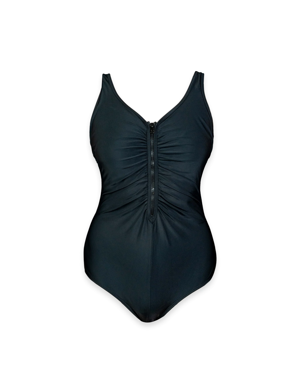 Wave Footie Zippered One Piece