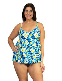 V/ Neck Triple Tier One Piece Plus