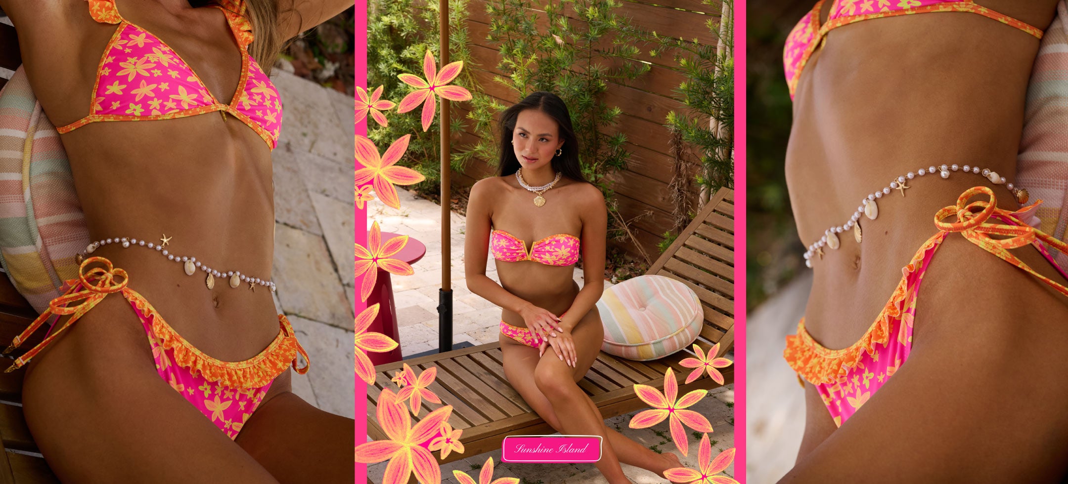 Sunny Dayz V Front One Piece – Heat Swimwear
