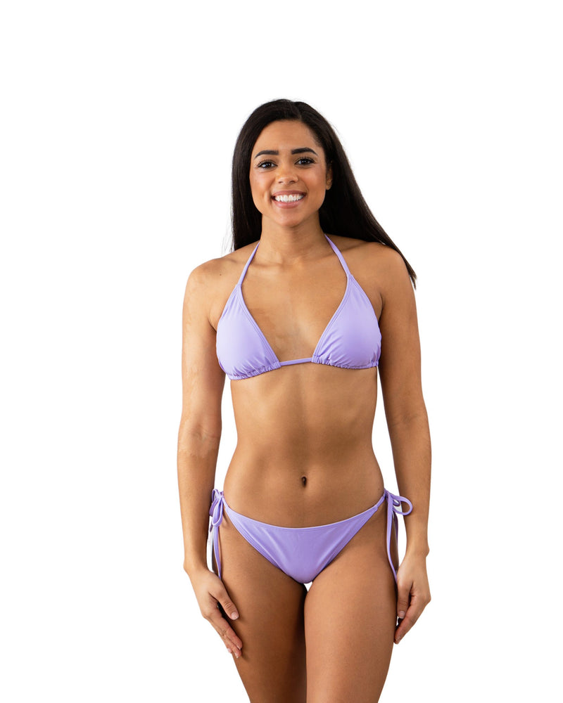 Solid Lilac Slide Triangle Top